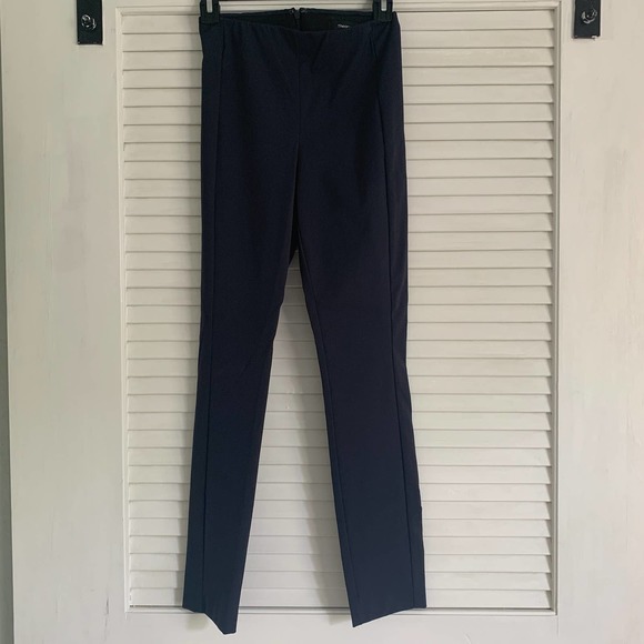 Theory Navalane Skinny Pants Navy Blue Size 0 - Picture 2 of 5